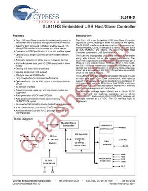 SL811HST-AXC datasheet  