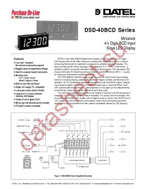 DSD-40BCD-GS-C datasheet  