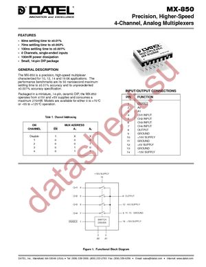 MX-850MM-QL datasheet  