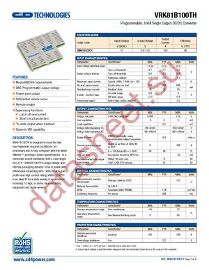 VRK81B100TH-4C datasheet  