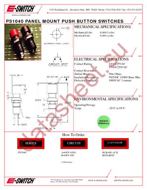 PS1040A-BLK datasheet  