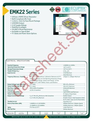 EMK22H2H-25.000M datasheet  