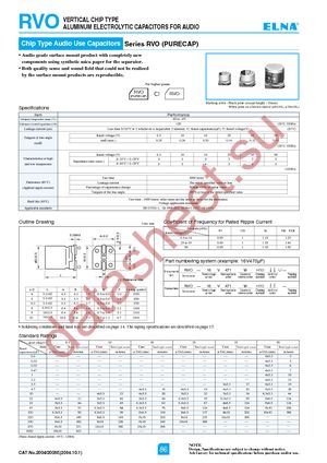 RVO-10V220ME55P2-R datasheet  