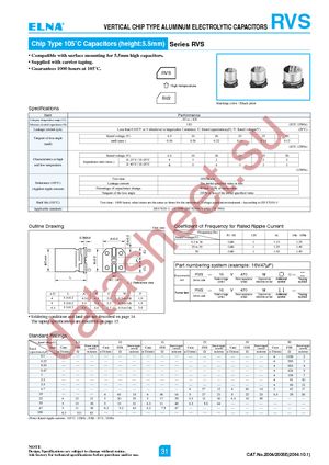 RVS-10V100MU-R datasheet  