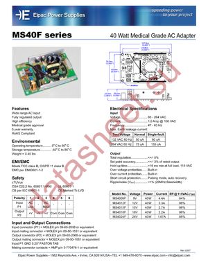 MS4015F datasheet  