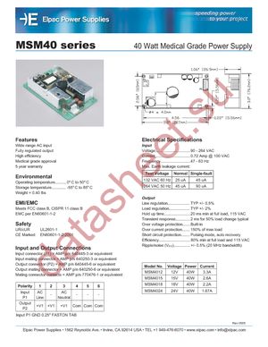 MSM4012 datasheet  