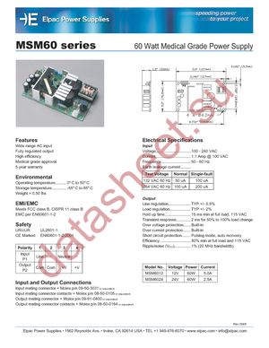 MSM6012 datasheet  