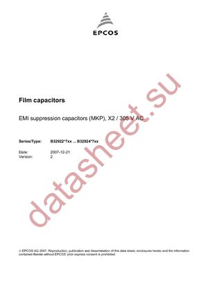 B32922C3474M datasheet  