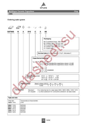 B37921C9104K60 datasheet  