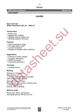 B82464G4105M datasheet  