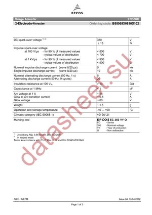 EC350X datasheet  