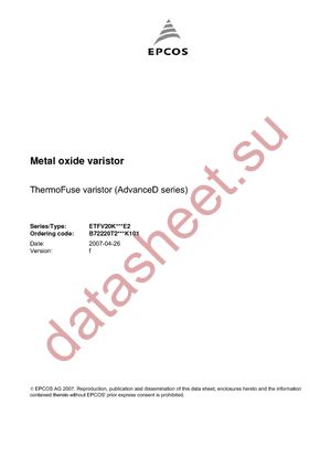 ETFV20K130E2 datasheet  