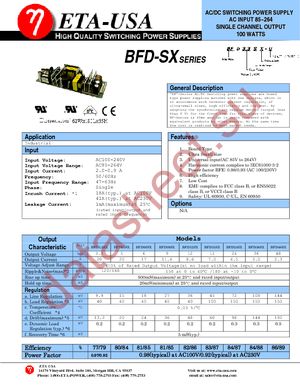 BFD05SX-U datasheet  