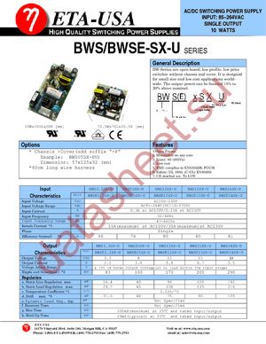 BWS24SX-U datasheet  