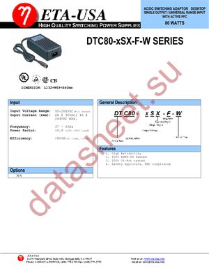 DTC80-12SX-F-W datasheet  
