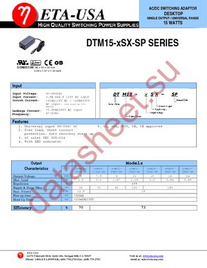 DTM15-5SX-SP datasheet  