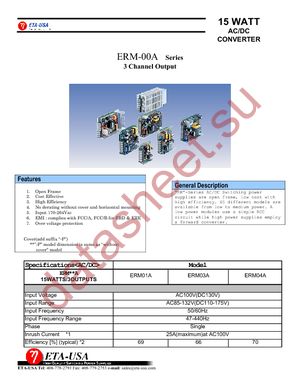 ERM01A-P datasheet  