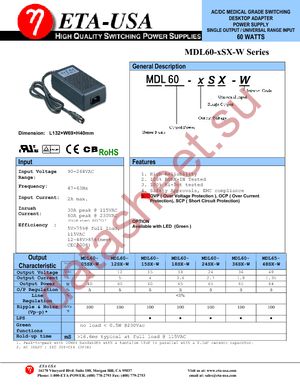 MDL60-15SX-W datasheet  