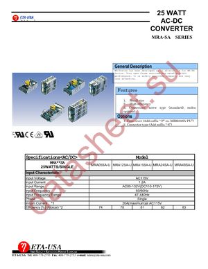 MRA-05SA-U-PU datasheet  