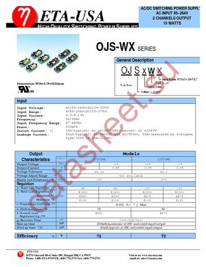 OJS22WX-U datasheet  