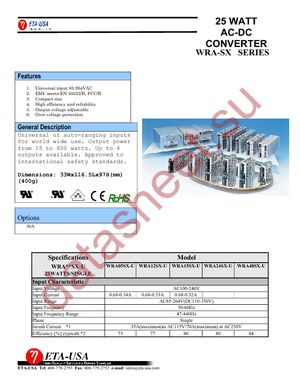 WRA05SX-U datasheet  