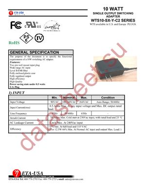 WTS10-07SX-Y-C2 datasheet  