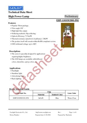 EHP-1103/SUB01-P01 datasheet  