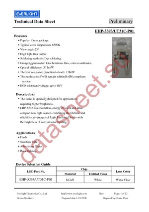 EHP-1103/UT31C-P01 datasheet  