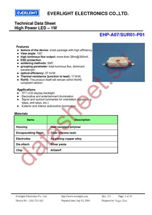 EHP-A07/SUG01-P01 datasheet  