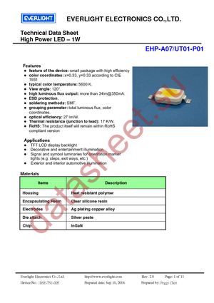 EHP-A07/UT01K-P01 datasheet  
