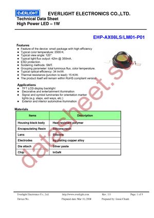 EHP-AX08LS/LM01-P01 datasheet  
