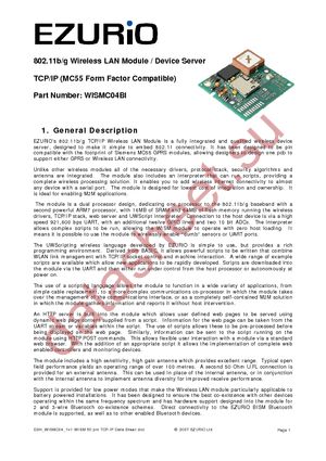 WISMC04BI datasheet  