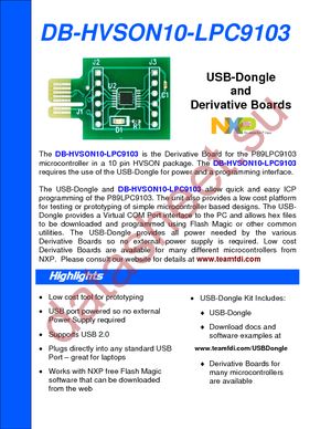 DB-HVSON10-LPC9103 datasheet  