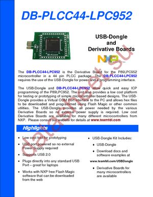 DB-PLCC44-LPC952 datasheet  