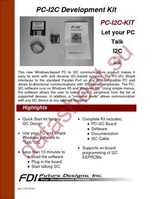 PC-I2C-KIT datasheet  