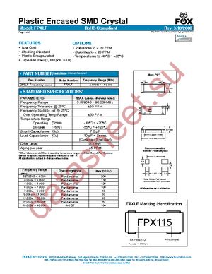 FPXLF0368-20 datasheet  