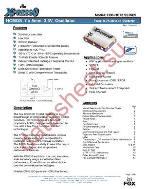 FXO-HC730R-2.048 datasheet  