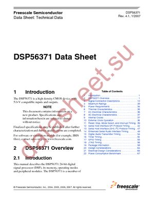 DSPB56371AF150 datasheet  