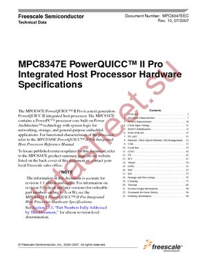 KMPC8347CVVAJDB datasheet  