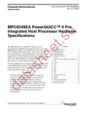 KMPC8349ECZUAJDB datasheet  