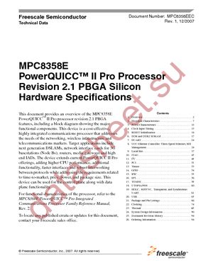 KMPC8358EZQAGDDA datasheet  