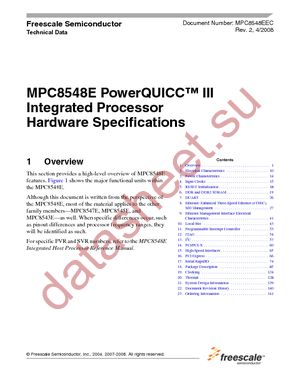 KMPC8543EHXANG datasheet  