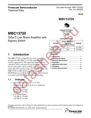 MBC13720NT1 datasheet  