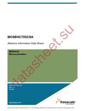 MC68HC705C9ACFBE datasheet  