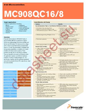 MC908QC16CDSE datasheet  