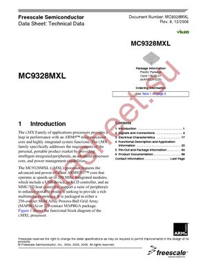 MC9328MXLVM15 datasheet  
