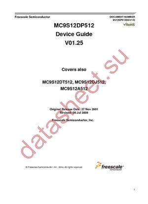 MC9S12A512CPVE datasheet  