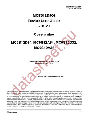 MC9S12D64VFUE datasheet  