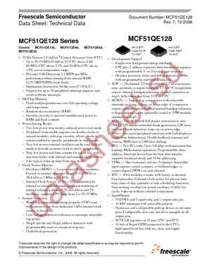 MCF51QE32LH datasheet  