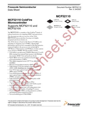 MCF52100CAE66 datasheet  